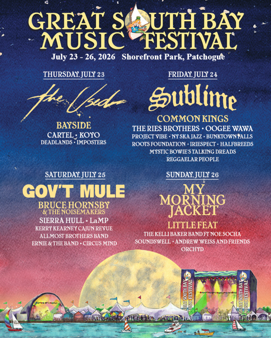 Great South Bay 2026&nbsp;Lineup